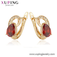 96355 xuping fashion designed hoop earring with 18k gold plated for women